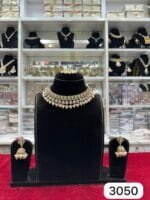 Real Look Golden Polki Set Royal Wedding Jewellery - Image 2