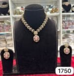 Real Look Mozonite Pink Set Elegant Party Jewellery - Image 2