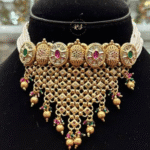 Real Look Golden Rajputi Choker Set Royal Grace