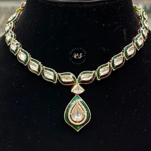 rubela store gold look jewellery best artificial jewellery (2) ✨ Real Look Kundan Set – Royal Shine for Every Look ✨ - Image 1