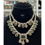 Real Look Mozonite Set with Royal Green Colour