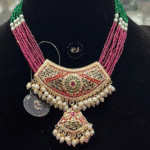 Royal Jadau Short Set with Ruby Green Moti Shine