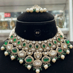 Real Look Mozonite Heavy Set with Royal Green Colour rubela