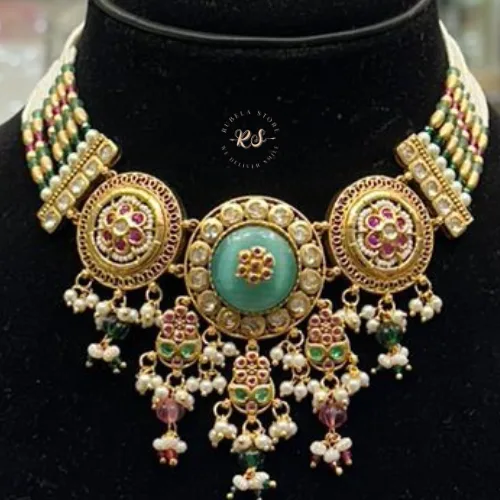 rubela store gold look jewellery best artificial jewellery (4) Real Look Heritage Set Timeless Royal Tradition - Image 1