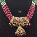 Royal Jadau Short Set with Ruby Green Moti Glow