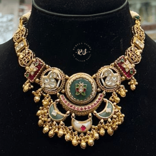 rubela store gold look jewellery best artificial jewellery (7) Real Look Heritage Set Royal Traditional Elegance - Image 1