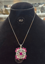 Real Look AD Ruby Stone Pendant Set Without Chain rubela